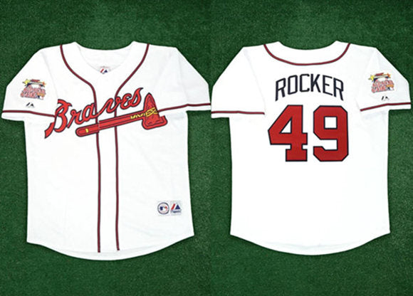 Custom Atlanta Braves white Home jersey