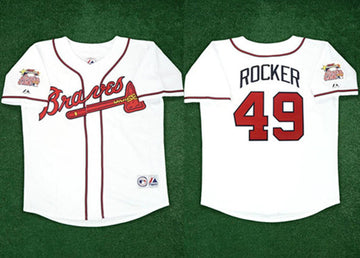 Custom Atlanta Braves white Home jersey
