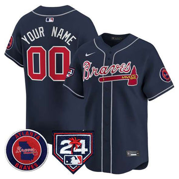 Custom Atlanta Braves navy jersey