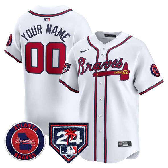Custom Atlanta Braves white jersey