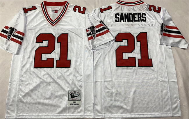 Deion Sanders Atlanta Falcons white Throwback jersey