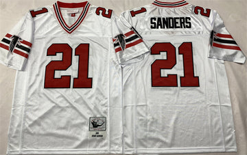 Deion Sanders Atlanta Falcons white Throwback jersey
