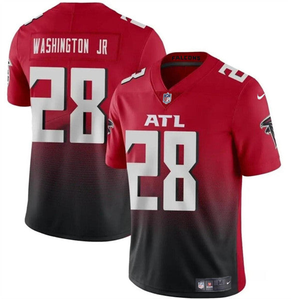 Carlos Washington Jr Atlanta Falcons red-black jersey
