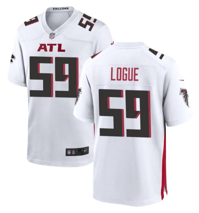 Zion Logue Atlanta Falcons white Game jersey