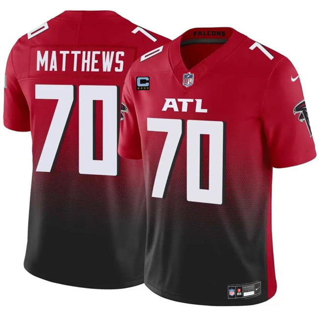 Jake Matthews Atlanta Falcons red-black jersey