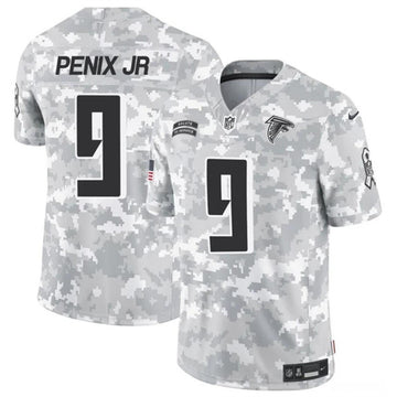 Michael Penix Jr Atlanta Falcons camo Salute To Service jersey