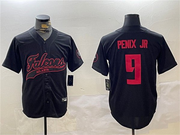 Michael Penix Jr Atlanta Falcons black jersey