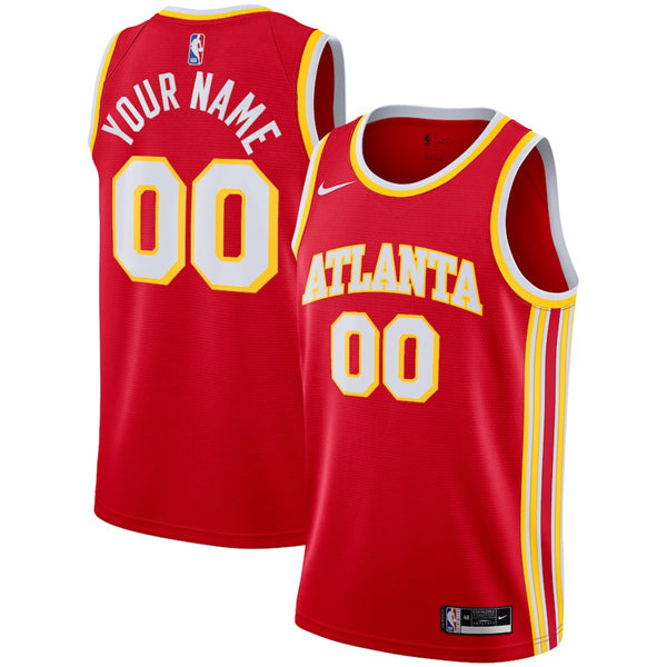 Custom Atlanta Hawks red jersey