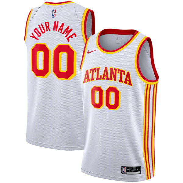Custom Atlanta Hawks white jersey