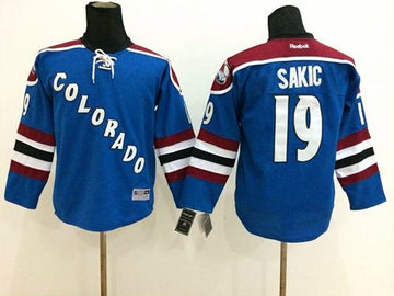 Joe Sakic Colorado Avalanche blue jersey