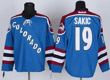 Joe Sakic Colorado Avalanche blue jersey