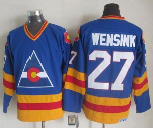 John Wensink Colorado Avalanche blue Throwback jersey