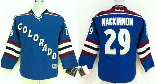 Nathan MacKinnon Colorado Avalanche blue jersey