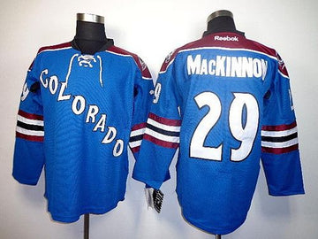 Nathan MacKinnon Colorado Avalanche blue jersey