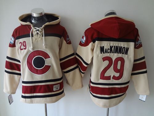 Nathan MacKinnon Colorado Avalanche cream jersey