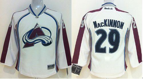 Nathan MacKinnon Colorado Avalanche white jersey