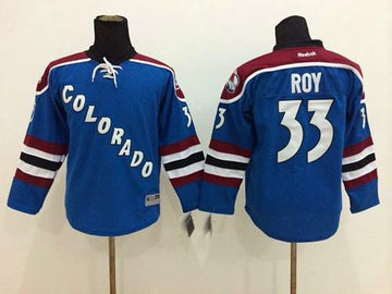 Patrick Roy Colorado Avalanche blue jersey