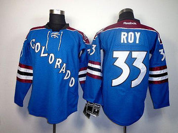 Patrick Roy Colorado Avalanche blue jersey