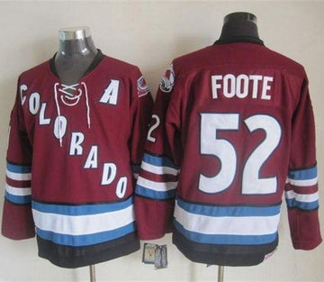 Adam Foote Colorado Avalanche red Throwback jersey
