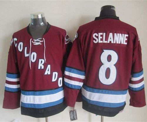 Teemu Selanne Colorado Avalanche red Throwback jersey