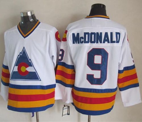 Lanny McDonald Colorado Avalanche white Throwback jersey