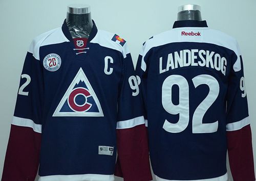 Gabriel Landeskog Colorado Avalanche navy Alternate jersey