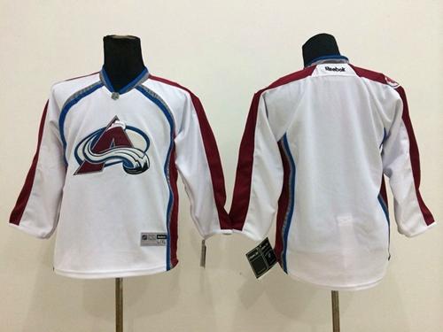 Custom Colorado Avalanche white jersey