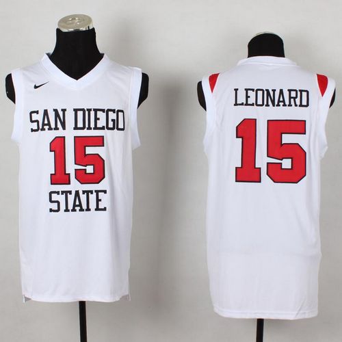 Kawhi Leonard San Diego State Aztecs white jersey
