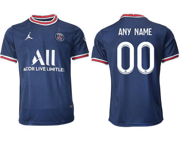 Custom Paris Saint-Germain navy Home jersey