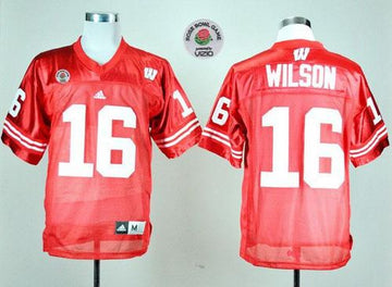 Russell Wilson Wisconsin Badgers red Game jersey