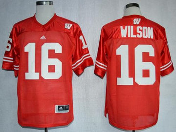 Russell Wilson Wisconsin Badgers red jersey