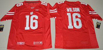 Russell Wilson Wisconsin Badgers red jersey