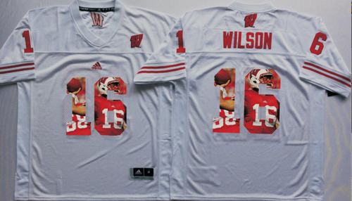 Russell Wilson Wisconsin Badgers white Fashion jersey