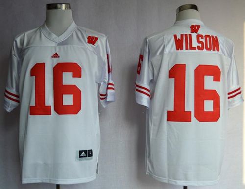 Russell Wilson Wisconsin Badgers white jersey