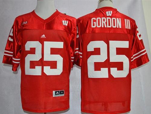 Melvin Gordon III Wisconsin Badgers red jersey