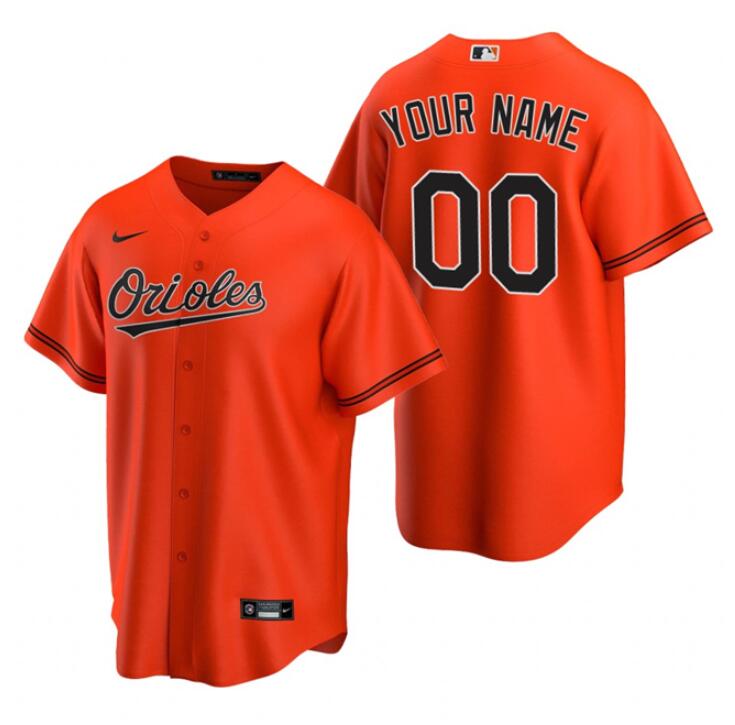 Custom Baltimore Orioles orange jersey