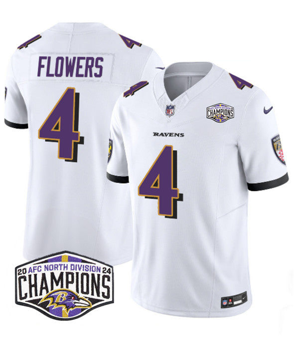 Zay Flowers Baltimore Ravens white jersey