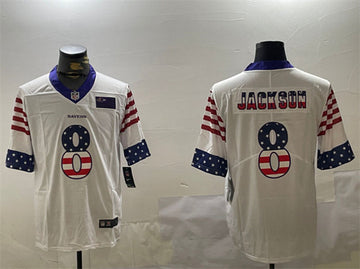 Lamar Jackson Baltimore Ravens white Fashion jersey