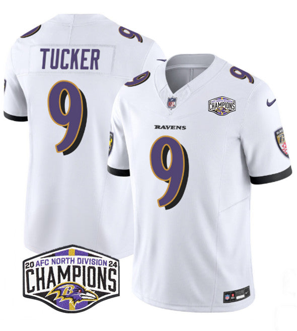 Justin Tucker Baltimore Ravens white jersey