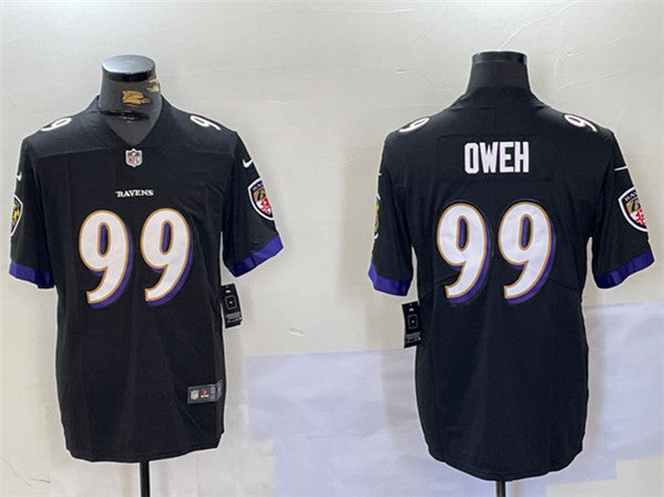 Jayson Oweh Baltimore Ravens black jersey