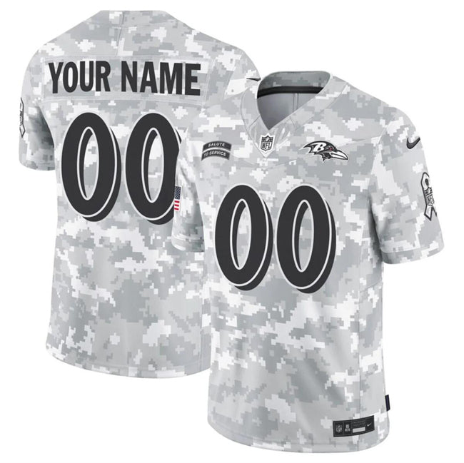Custom Baltimore Ravens camo Salute To Service jersey