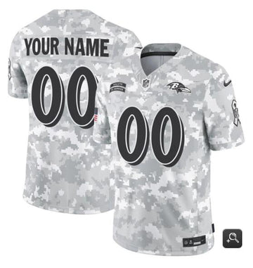 Custom Baltimore Ravens camo Salute To Service jersey
