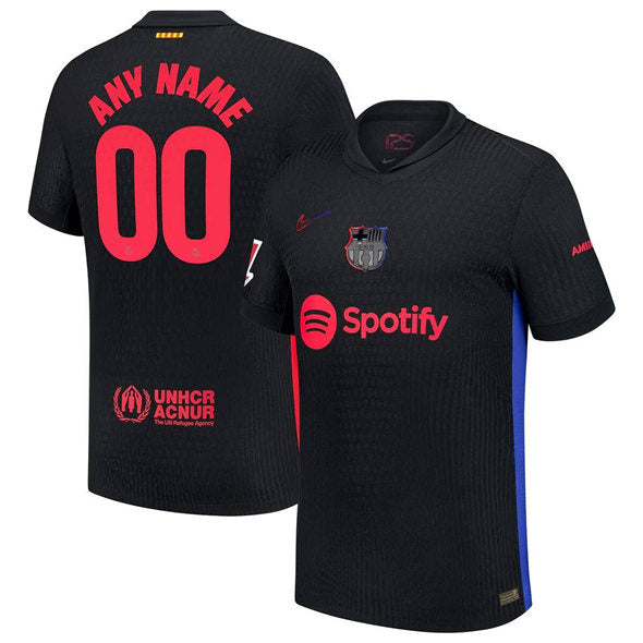 Custom Barcelona black Away jersey