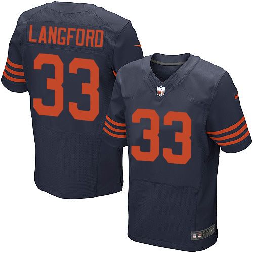 Jeremy Langford Chicago Bears navy Elite jersey