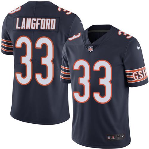 Jeremy Langford Chicago Bears navy jersey