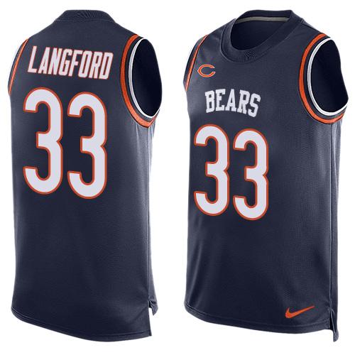 Jeremy Langford Chicago Bears navy jersey