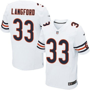 Jeremy Langford Chicago Bears white Elite jersey
