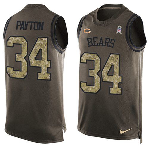 Walter Payton Chicago Bears green Salute To Service jersey