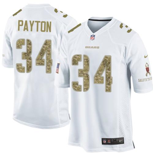 Walter Payton Chicago Bears white Salute To Service jersey