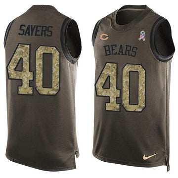 Gale Sayers Chicago Bears green Salute To Service jersey
